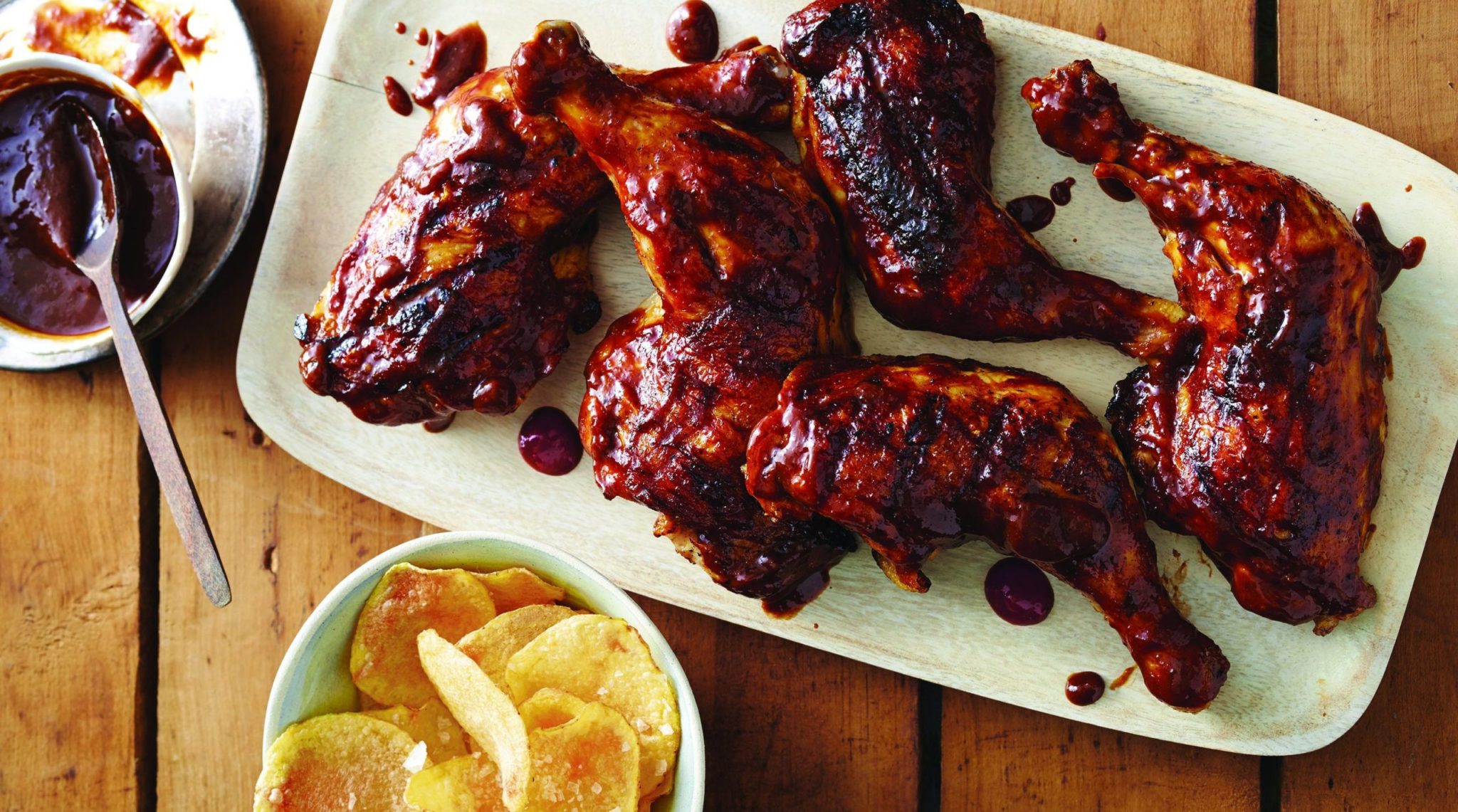 Barbeque Chicken with Spicy BBQ Sauce - Valerie Bertinelli