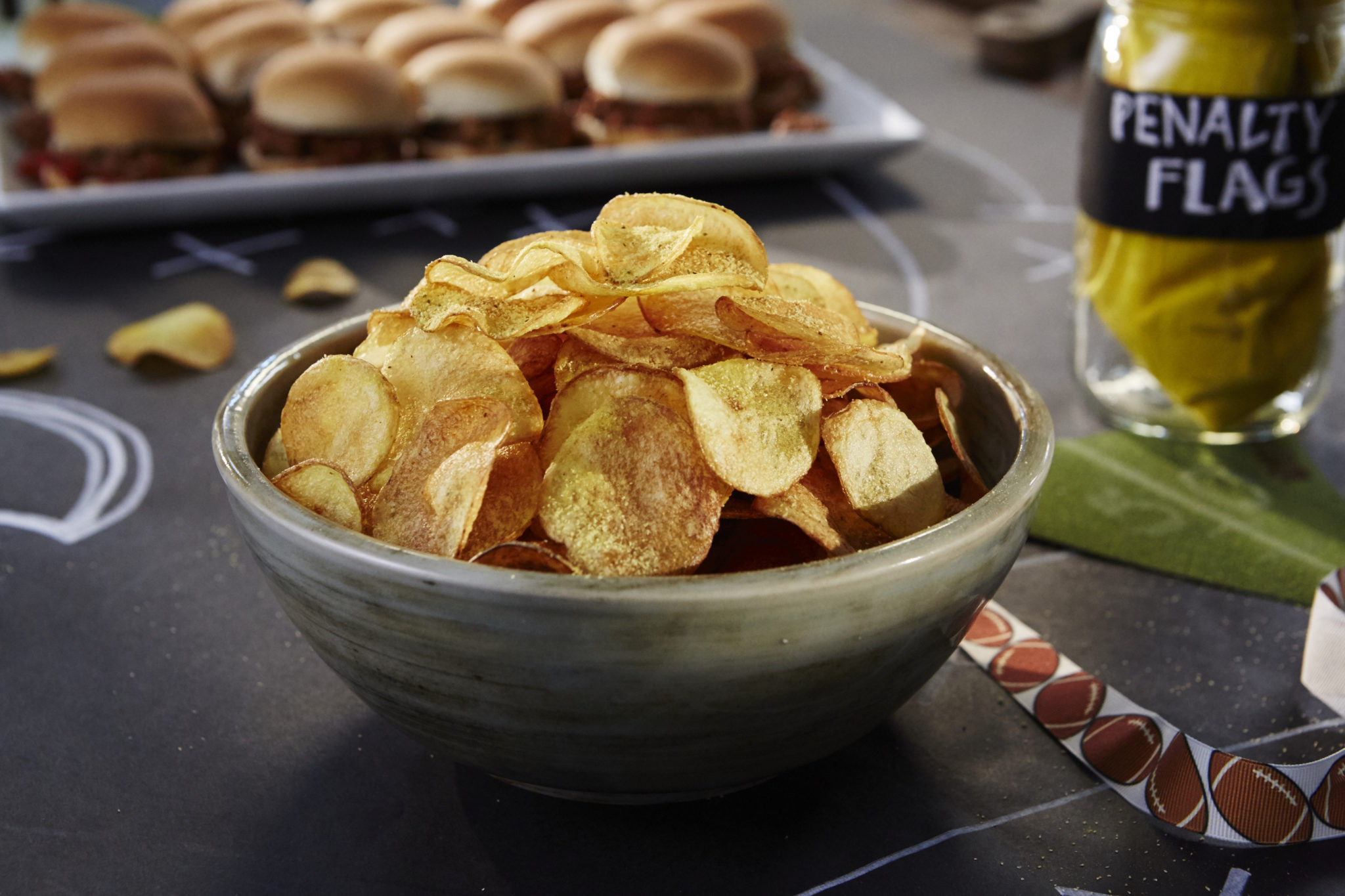 Homemade Potato Chips with Chicken Salt