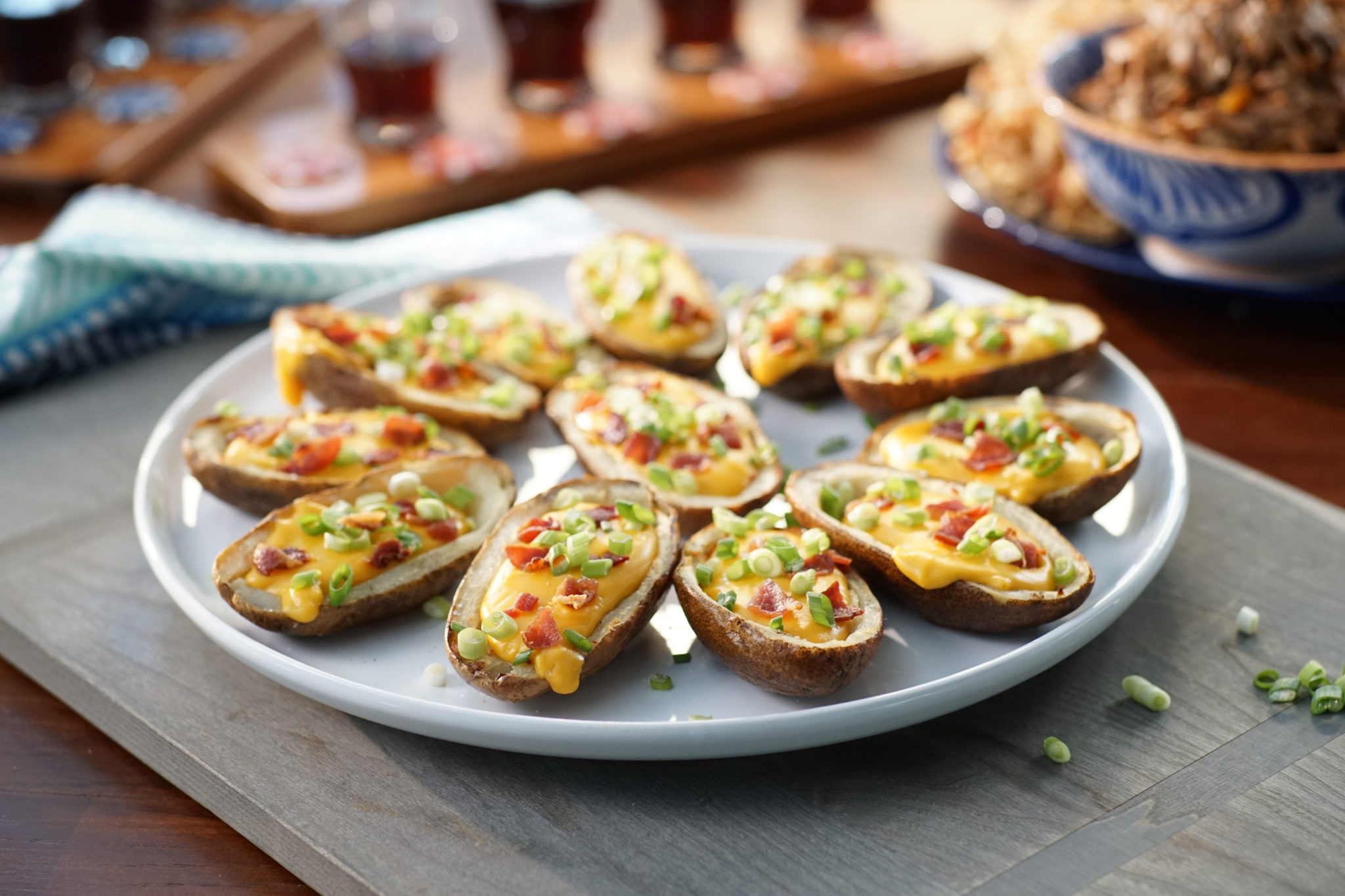 Potato Skins with Beer Cheese