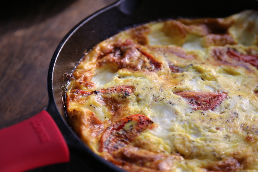 Oven Roasted Tomato and Mozzarella Frittata