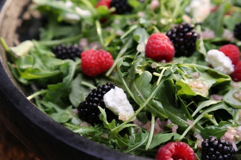 Arugula, Raspberry and Blackberry Salad Valerie Bertinelli
