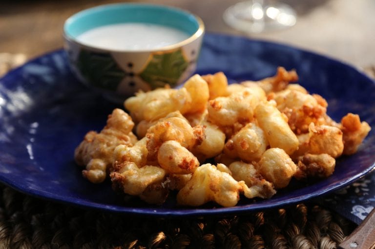 Beer Battered Cheese Curds with Homemade Ranch Valerie Bertinelli