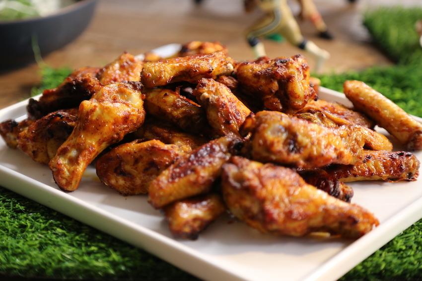 Spicy Baked Tandoori Wings with Cilantro Raita