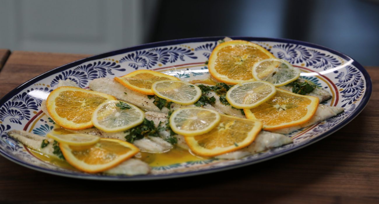 Baked Branzino with Citrus Gremolata