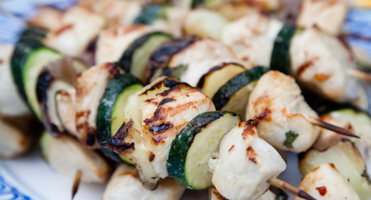 Grilled BBQ Chicken Kabobs