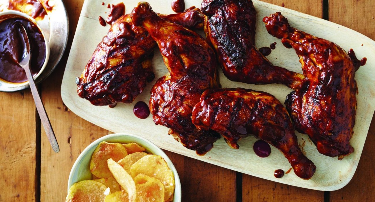 Barbeque Chicken with Spicy BBQ Sauce