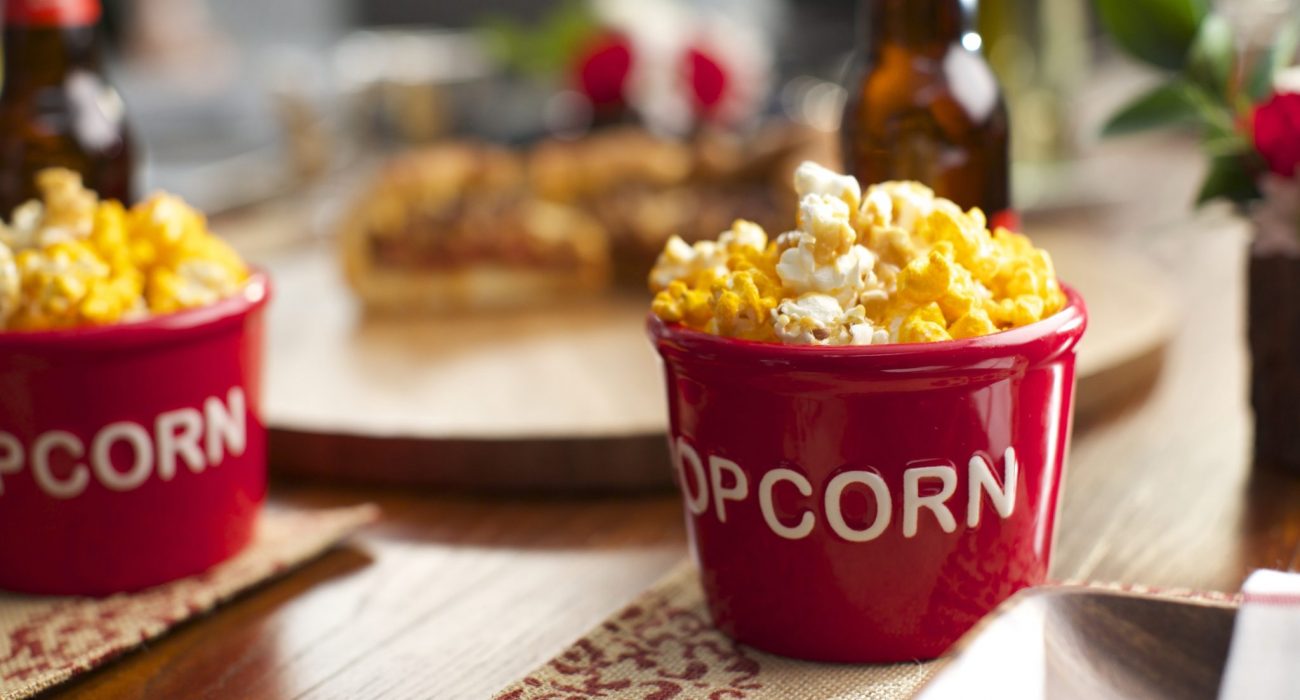 Cheese and caramel popcorn, as seen on the My Kind of Town: Chicago episode of Food Network's Valerie's Home Cooking, Season 5.