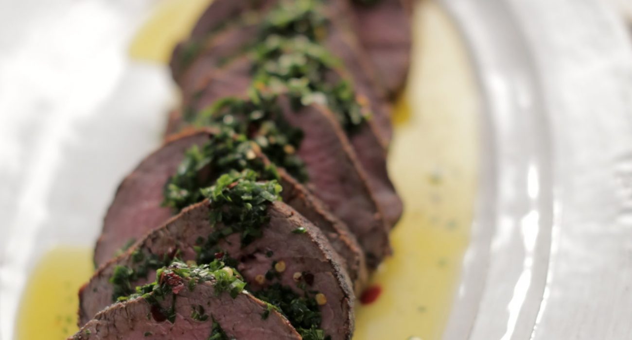 The Chili Rubbed Beef Tenderloin, as seen on Valerie's Home Cooking, season 5.