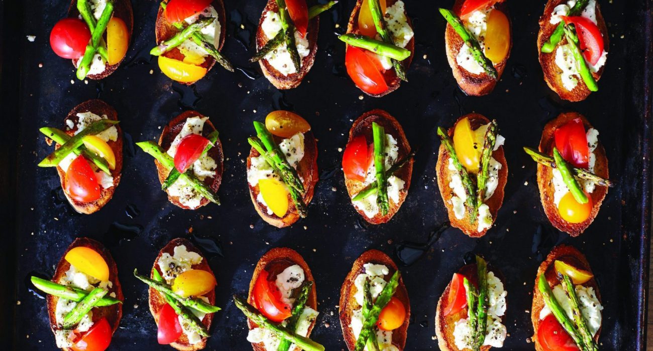 Goat Cheese Asparagus Crostini