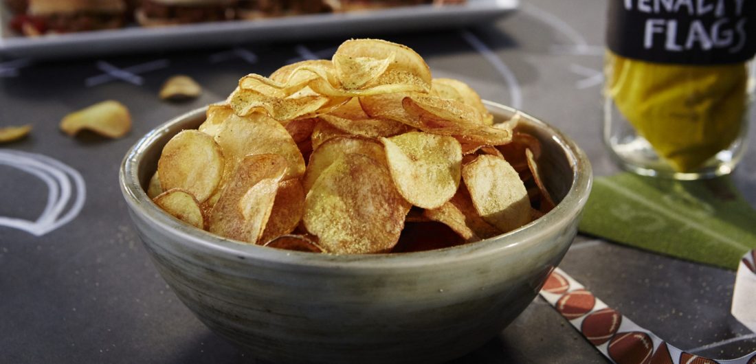 Homemade Potato Chips with Chicken Salt