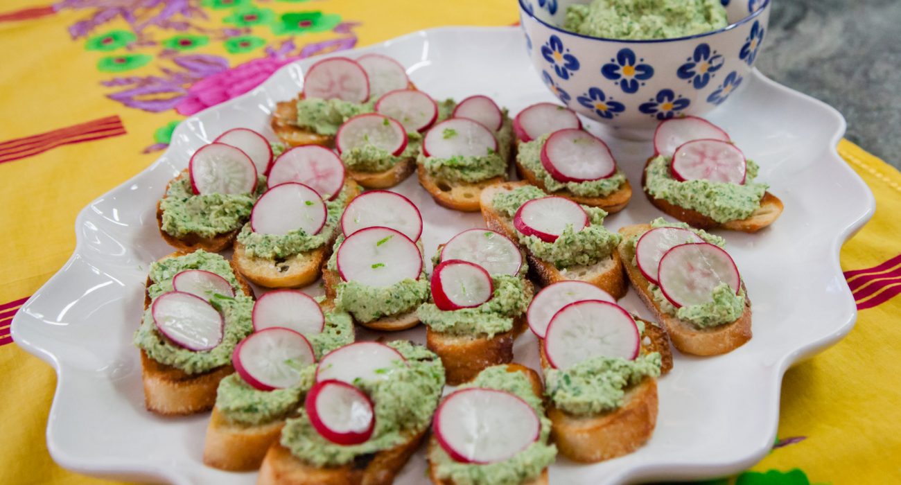 Pureed Artichoke Crostini with Lime Salt