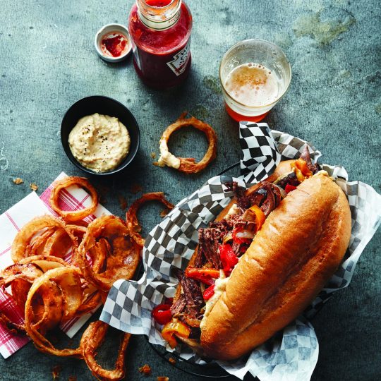 Slow-Cooker Beef Sandwiches with Giardiniera Aioli