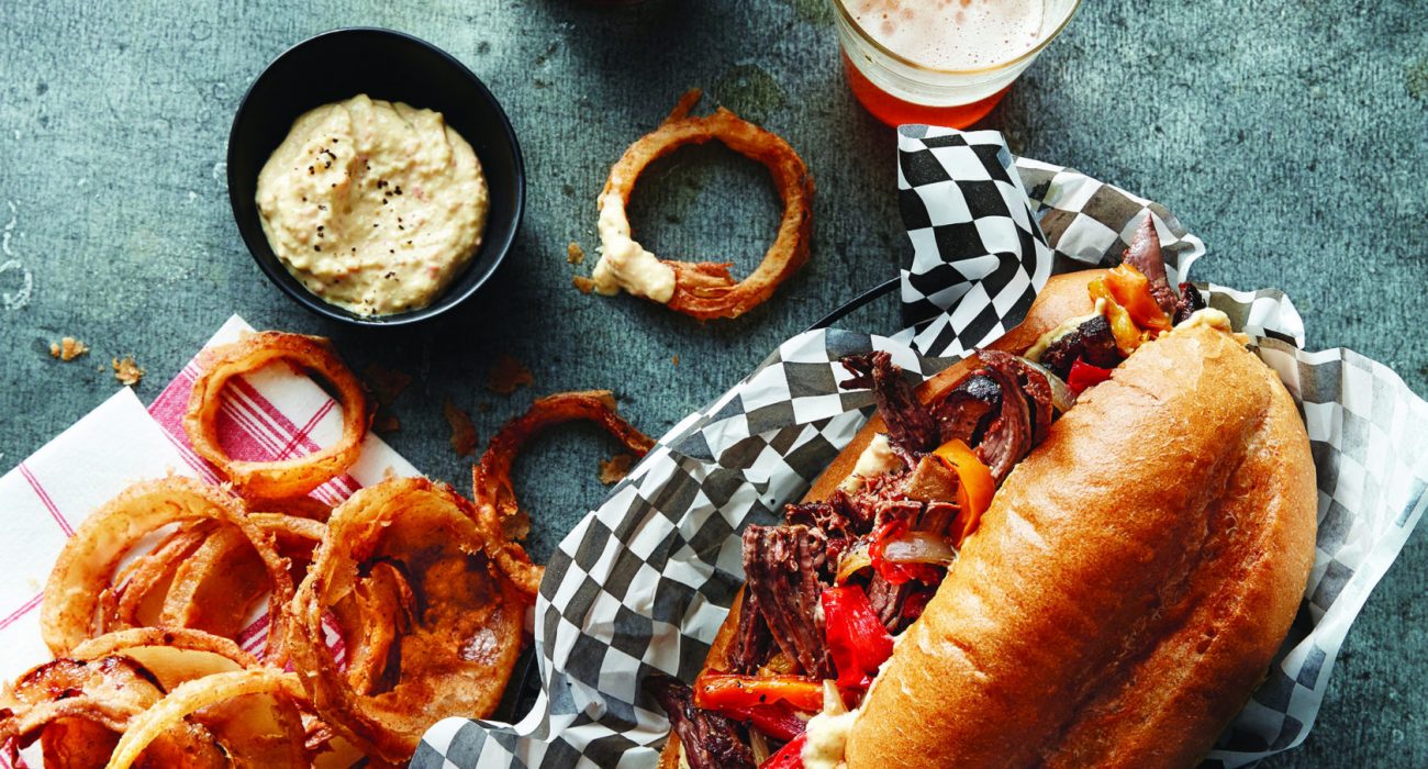 Slow-Cooker Beef Sandwiches with Giardiniera Aioli